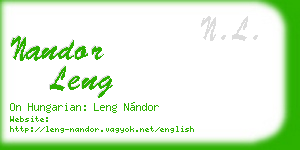 nandor leng business card